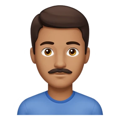 Josh Levi (b.1998) with dark brown hair and thin mustache  sticker