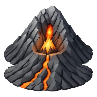 Create a volcano with its eyes tightly shut sticker