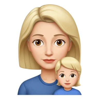 just like the last one but make the mother taller  and older with a side part sticker