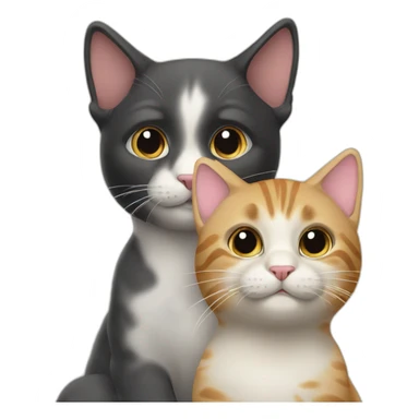 two german cats friends sticker