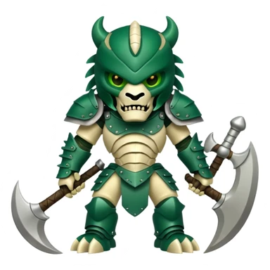 green Predator with bone armor sticker