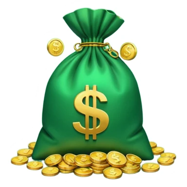 Money Bag / Coins / Dollar	Balance, Total Assets minimalstic

Modern EMojis sticker