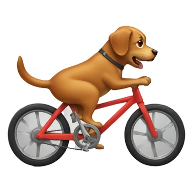 dog on a bike sticker