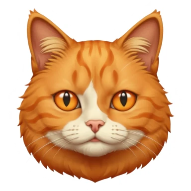 orange cat missing his right eye sticker