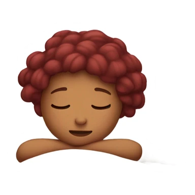 Burgundy haired girl sleeping in bed sticker