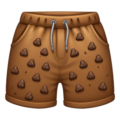 Poop wearing shorts sticker