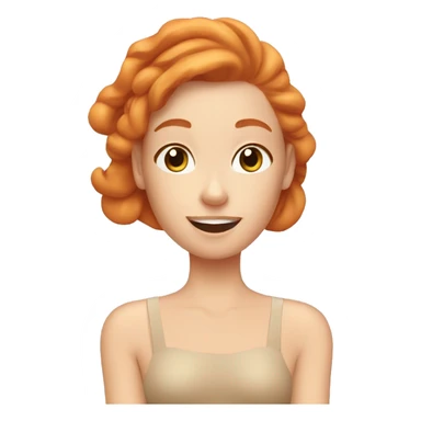 ginger girl doing skincare sticker