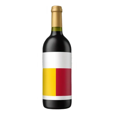 A wine bottle with a Belgian flag on the label sticker