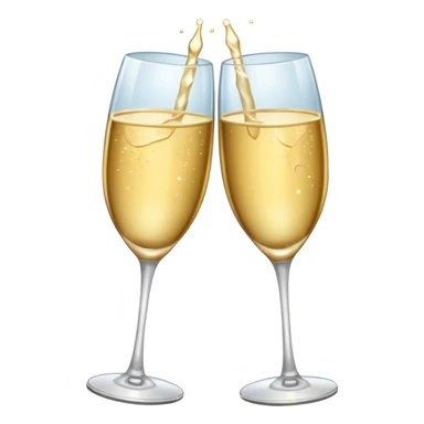 two clinking glasses with sparkles sticker