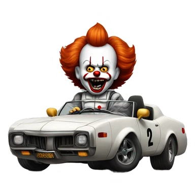 pennywise driving a race car 66 sticker