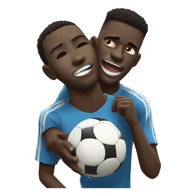 Vinicius jr crying while Rodri holds the ballon dór sticker