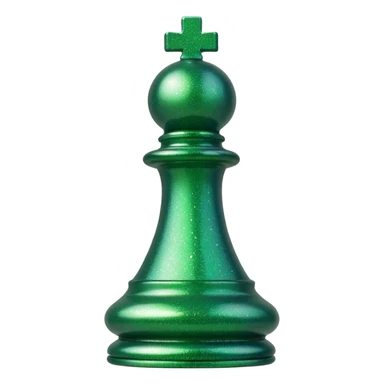 green glitter chess piece pawn sticker