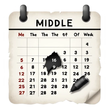 middleof the week sticker