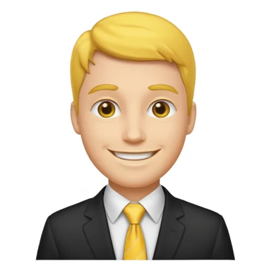 a man with yellow tie  sticker