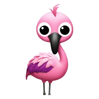 Flamingo wearing a purple number 4 Zay Flowers  sticker