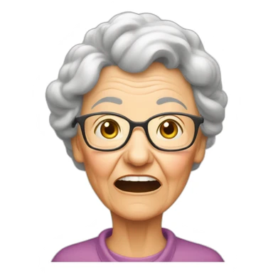 Old lady farting sticker