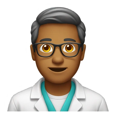 chemist with glasses sticker