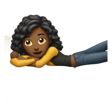Girl laying on the couch watching football  sticker
