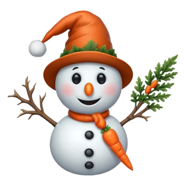 snowmen wearing hat  sticker