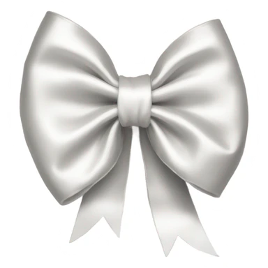 white satin bow Christmas sticker
