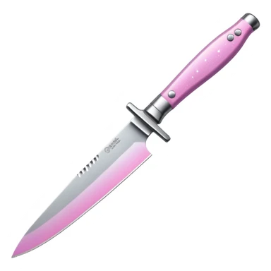 Pink ombré knife with glitter sticker