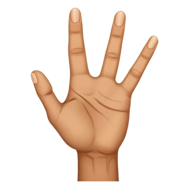 a finger holding up 3 fingers sticker