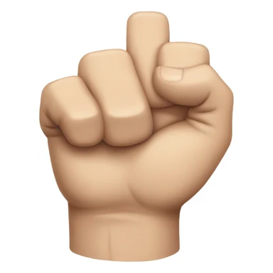 a fist facing up with index and pinky fingers facing up sticker