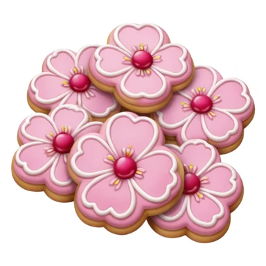 Cherry blossom shaped cookies sticker