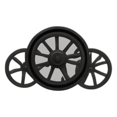 Un noir roue sticker