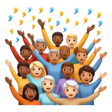 The rapture crowd of people ascending into sky sticker