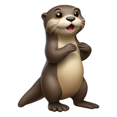 otter blowing kisses sticker