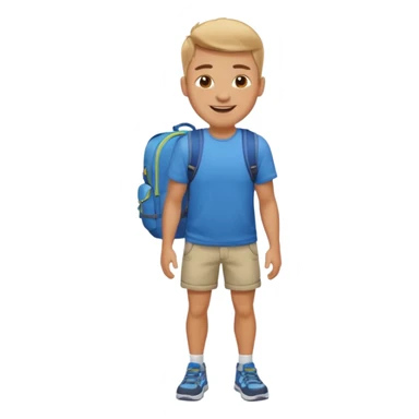 create a emoji for my male friend who is going back home for one month vacation sticker