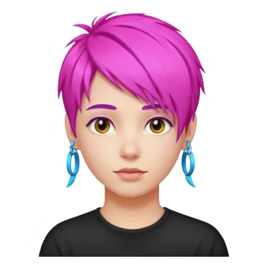 Neon Haired People different person sticker