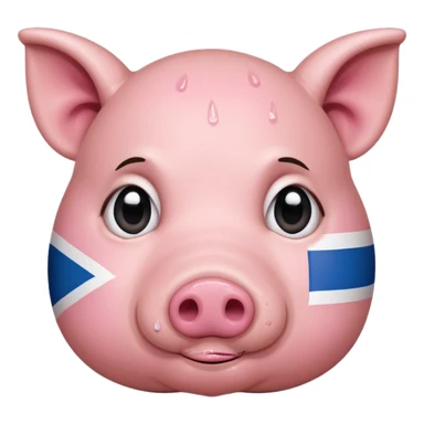 israeli pig with israel flags everywhere crying sticker