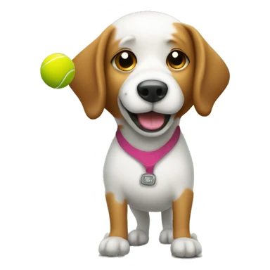 Dog playing pickleball sticker