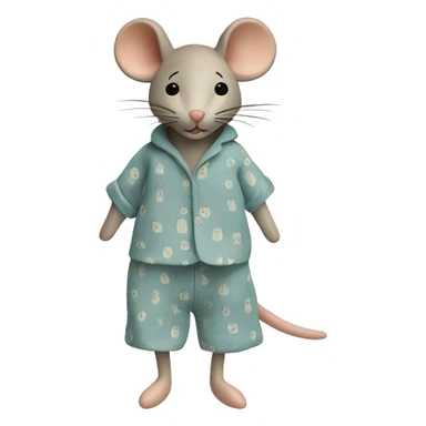 maileg fabric mouse in pajamas sticker