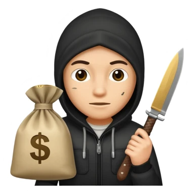 Ladrón con bolsa de dinero  sticker