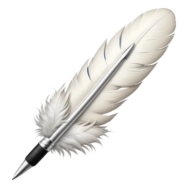 feather pen sticker