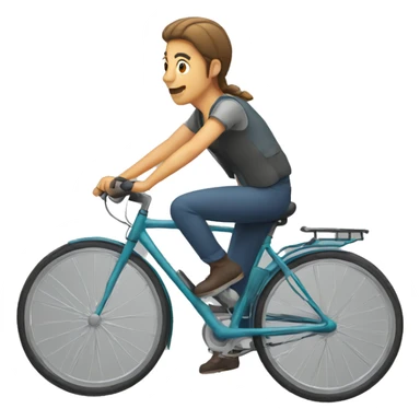 Idiota en bicicleta sticker