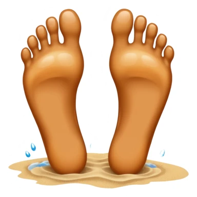 two feet on beach sand sticker