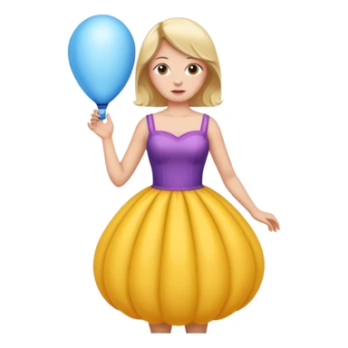 Woman Being Inflated   sticker