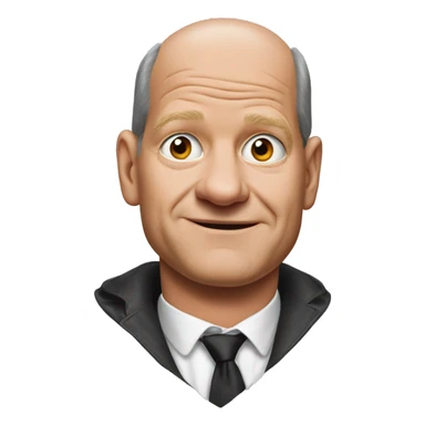 Olaf Scholz photorealistic shrugs sticker