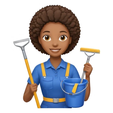 Window Cleaner  black woman sticker