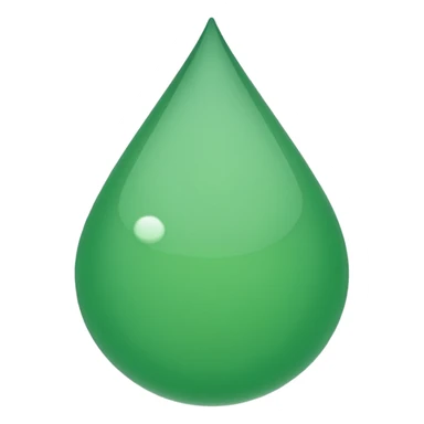 Gota de color verde sólido sticker