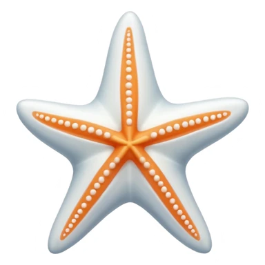 luxury white starfish sticker