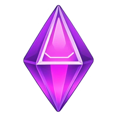 neon violet glowing plumbob sticker