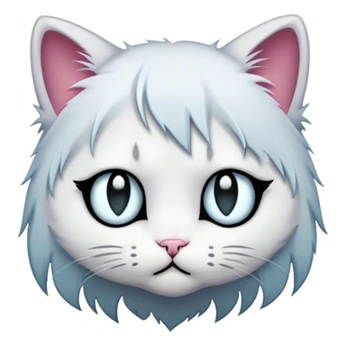 emo kitty with teary eyes, emo fashion sticker