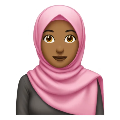Hijabi girl wearing pink sticker
