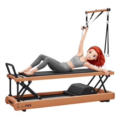 Pilates + red hair + white girl + reformer sticker