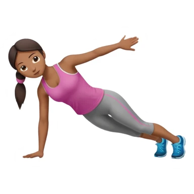 girl doing plank sticker